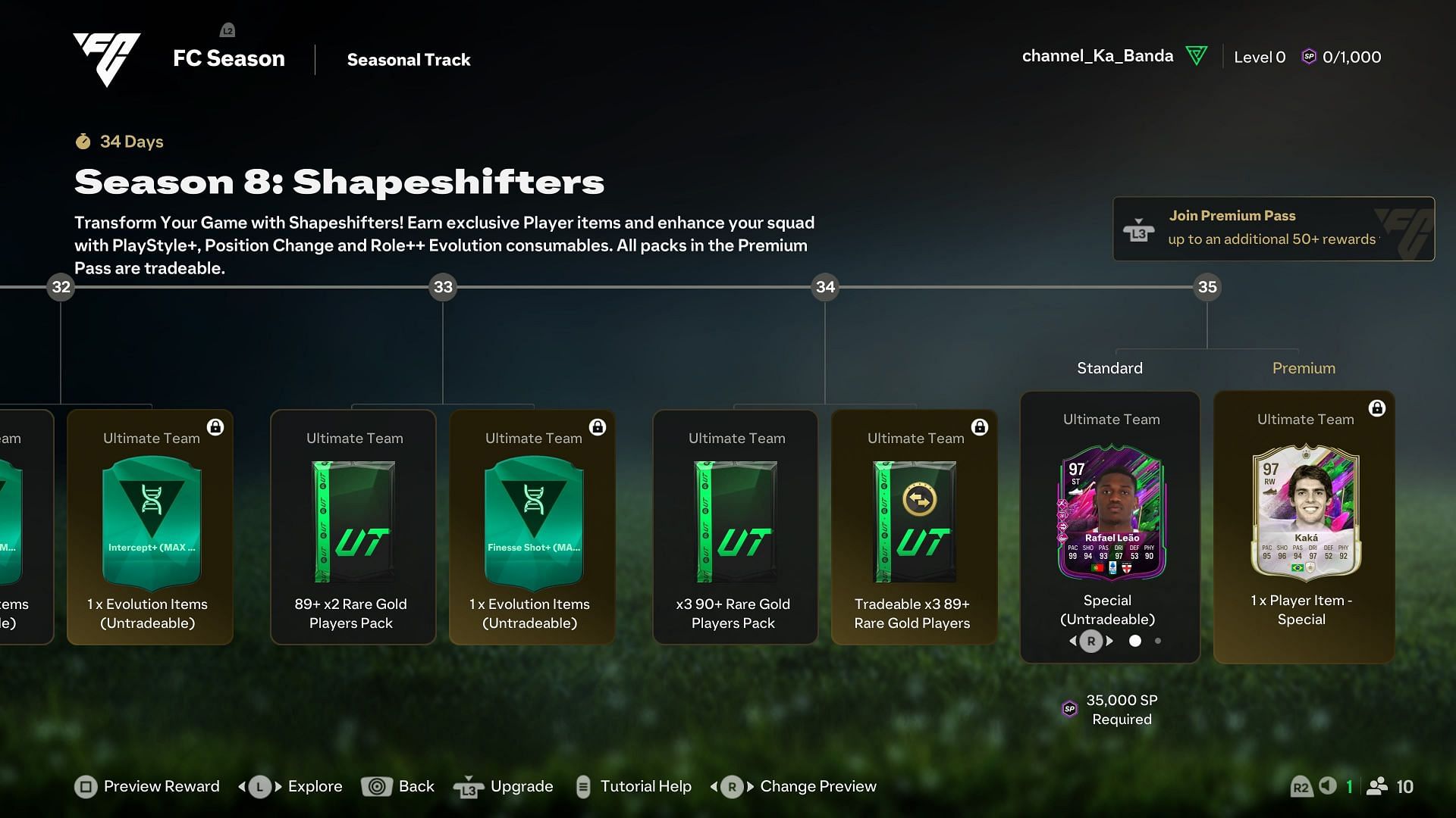 The EA FC 25 Season 8 Shapeshifters rewards (Image via EA Sports)